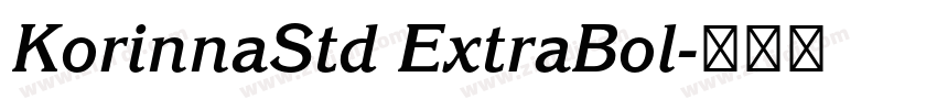 KorinnaStd ExtraBol字体转换